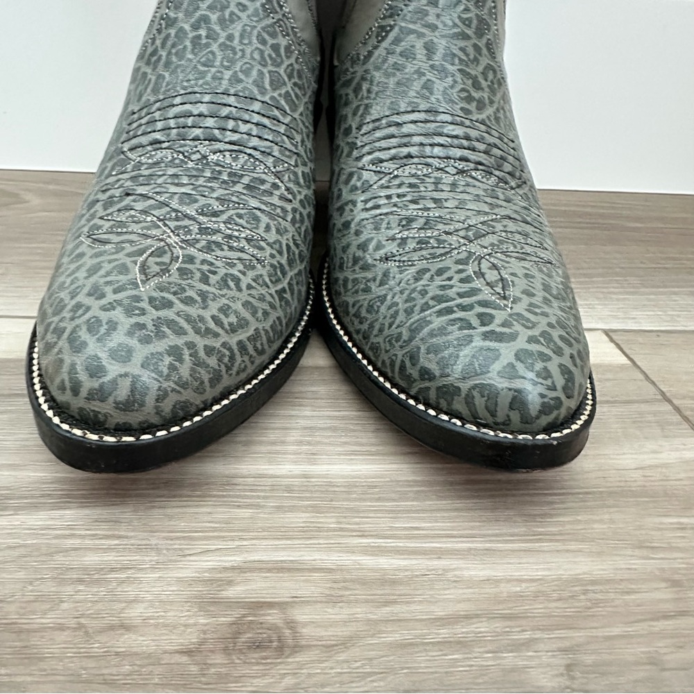 Dan Post Gray Western Patterned Cowboy Boots - Picture 4 of 8